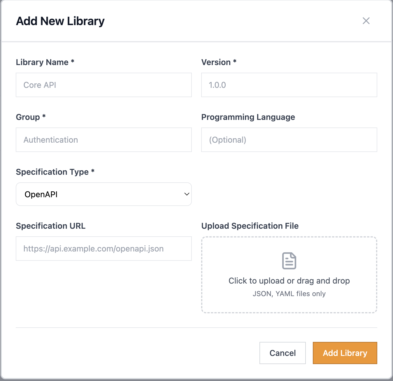 Create New Library