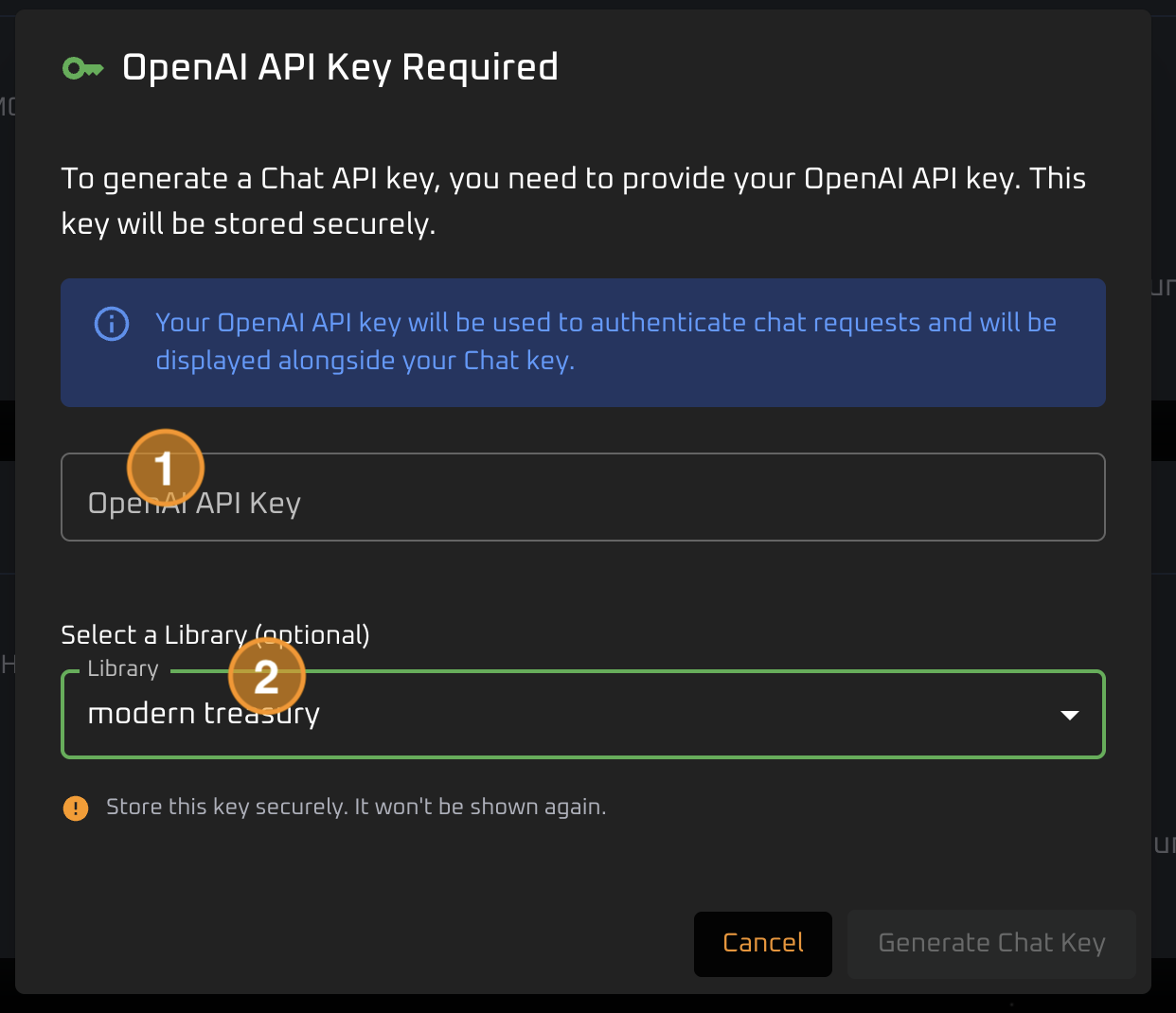 Openai api key and library