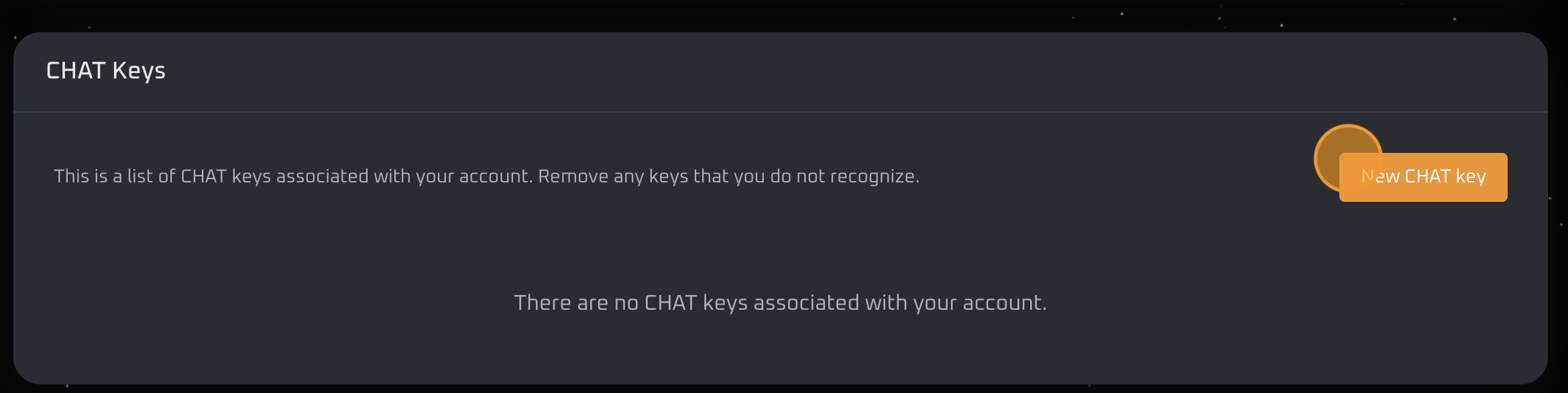 New Chat API Key